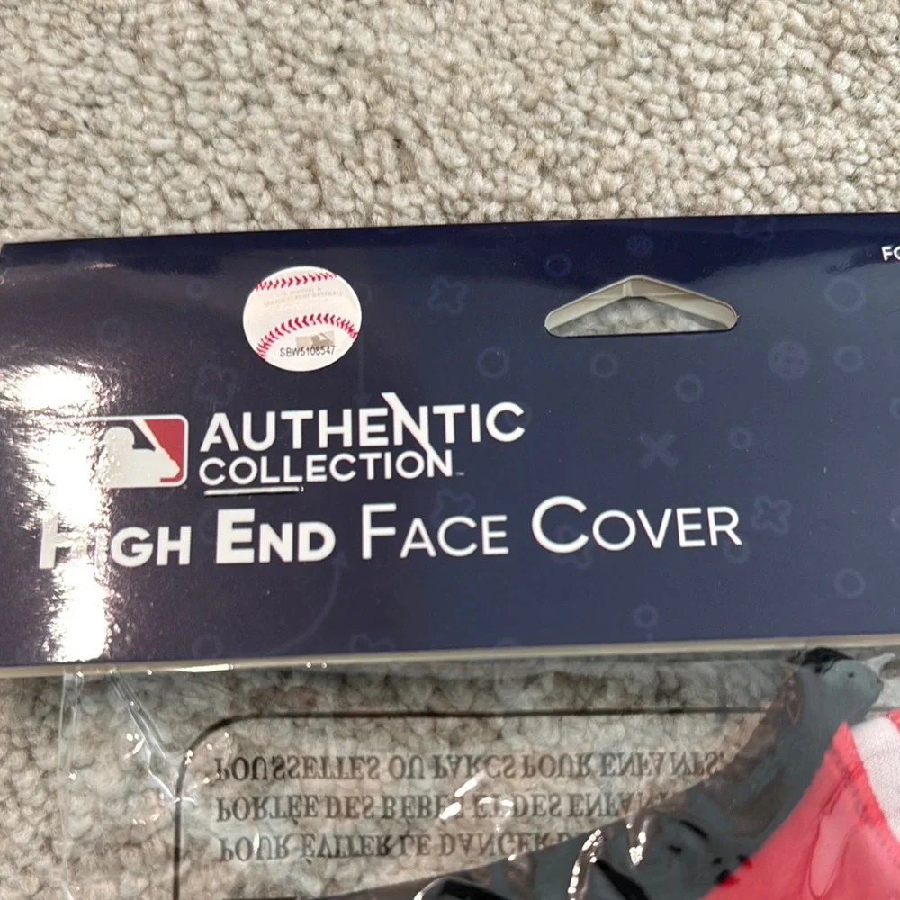 MLB Red and Black Face Mask